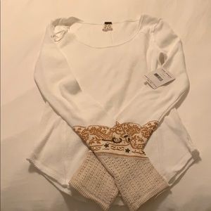Free People Waffle Knit Shirt